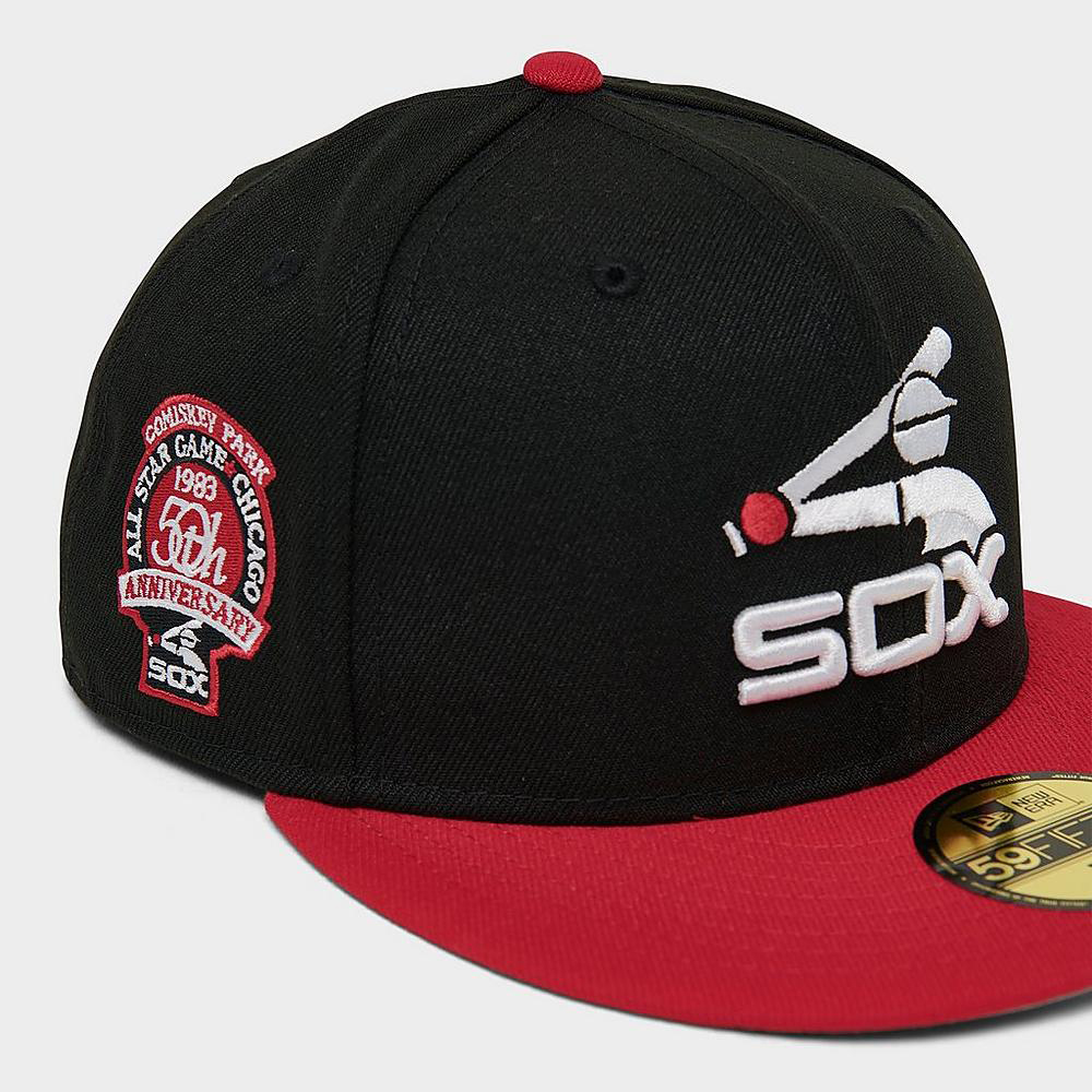 New-Era-Chicago-White-Sox-Fitted-Hat-Black-Red-3