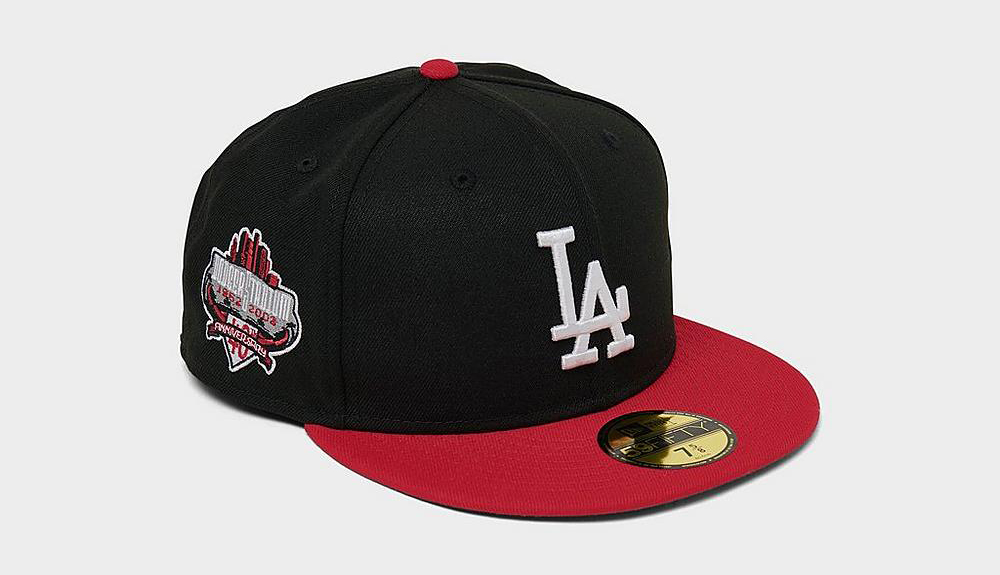 New-Era-LA-Dodgers-Fitted-Hat-Black-Red-1