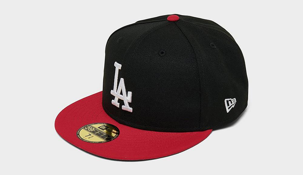 New-Era-LA-Dodgers-Fitted-Hat-Black-Red-2