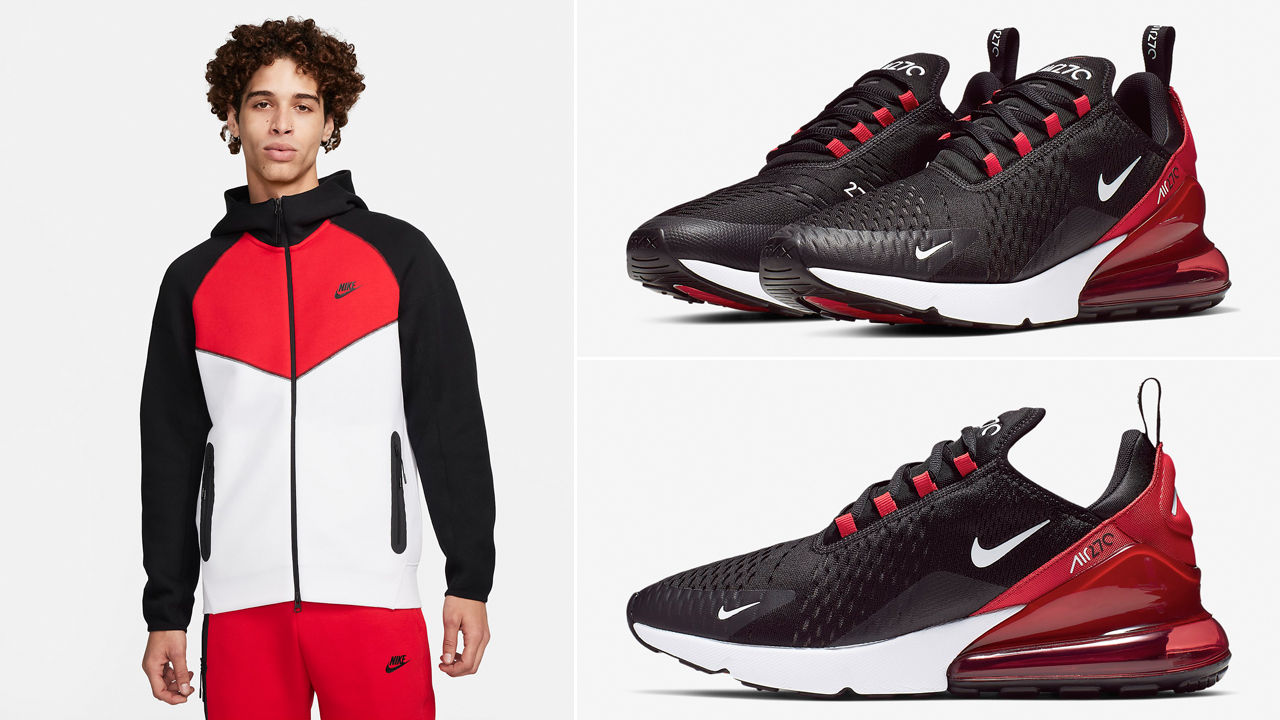 Nike-Air-Max-270-Black-University-Red-White-Tech-Fleece-Hoodie-Outfit