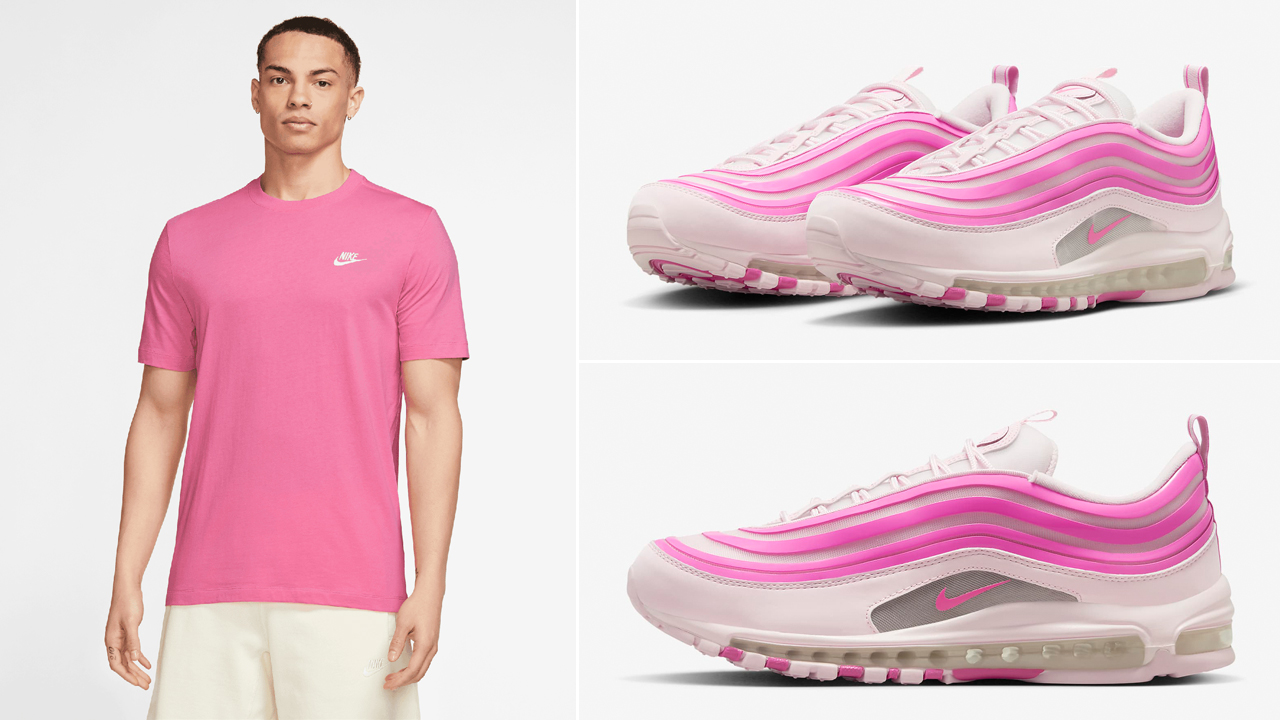 Nike Air Max 97 Pink Foam Playful Pink Shirt Matching Outfit