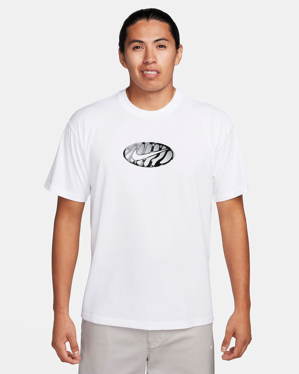 Nike Air Max Plus T Shirt White Black Silver 1