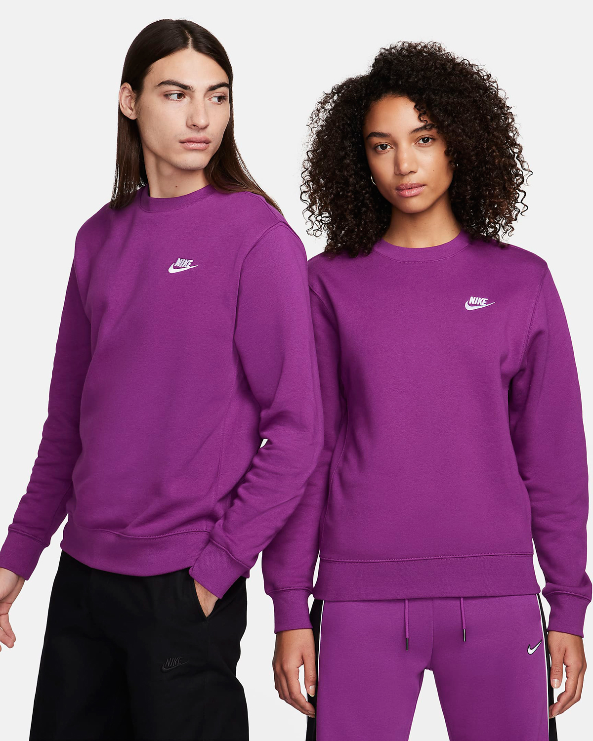 Nike Club Fleece Crew Sweatshirt Viotech Purple