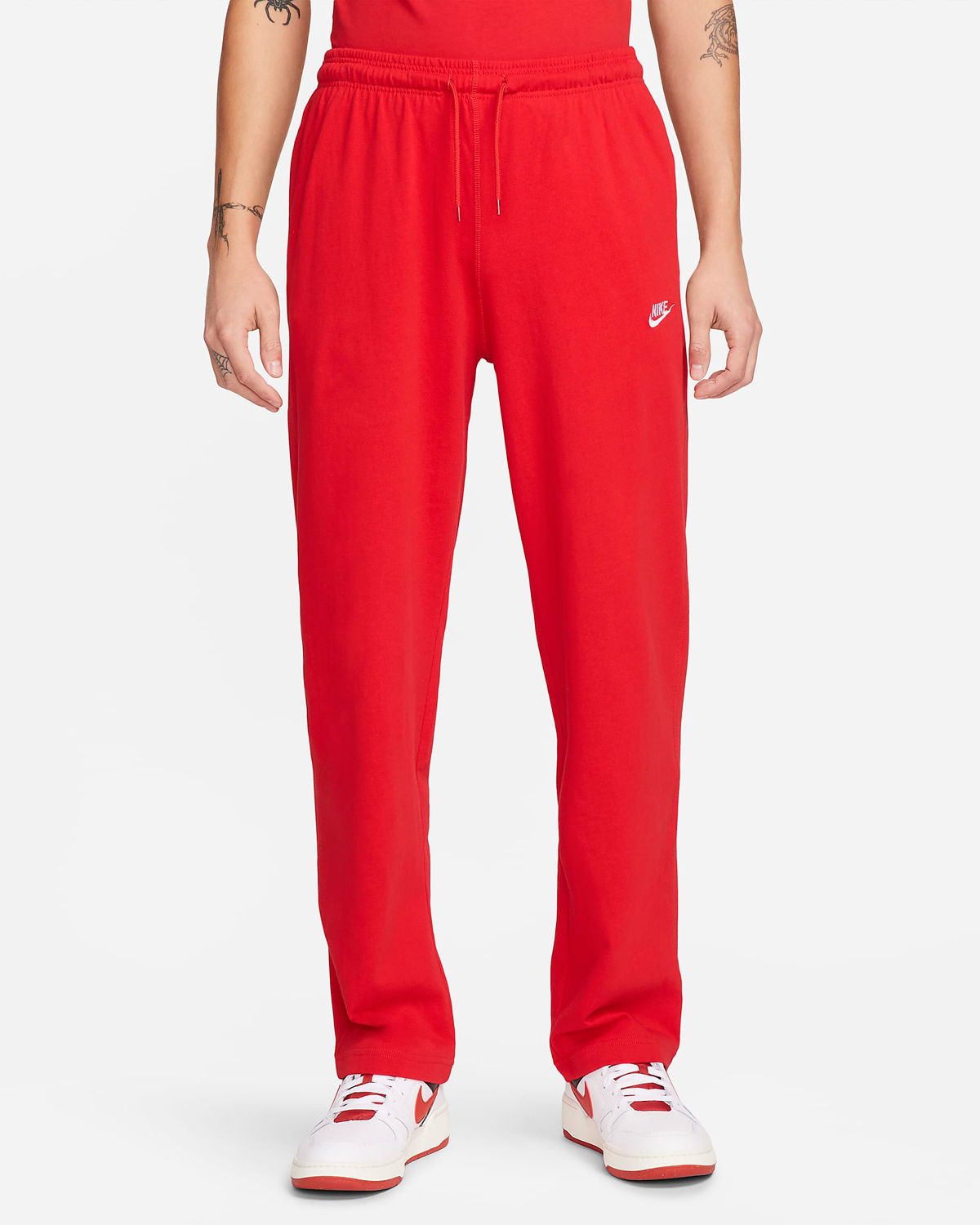 Nike-Club-Knit-Open-Hem-Pants-University-Red