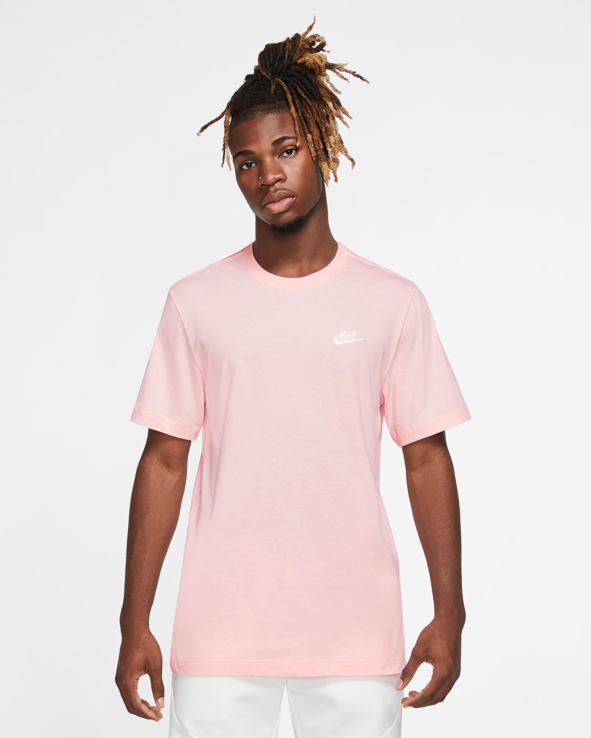 nike ones Club T Shirt Pink Foam