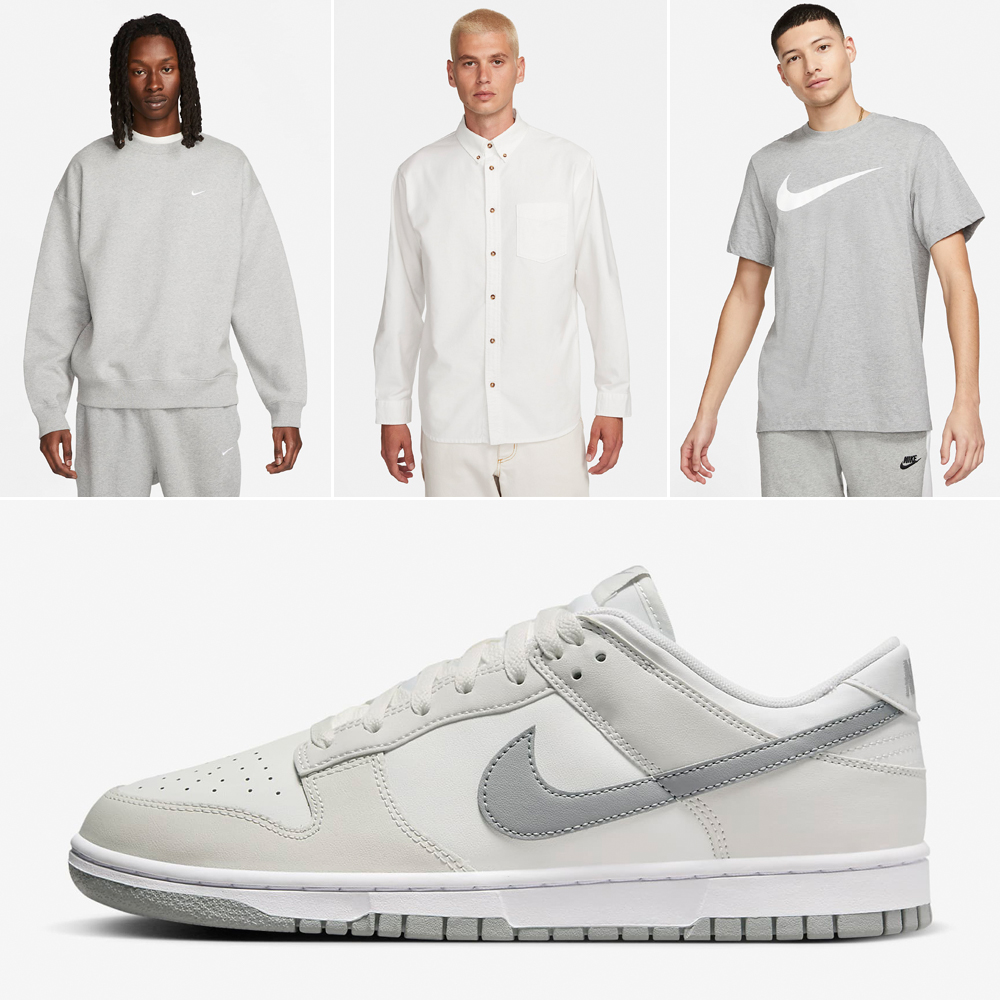 Nike Dunk Low Summit White Light Smoke Grey Outfits