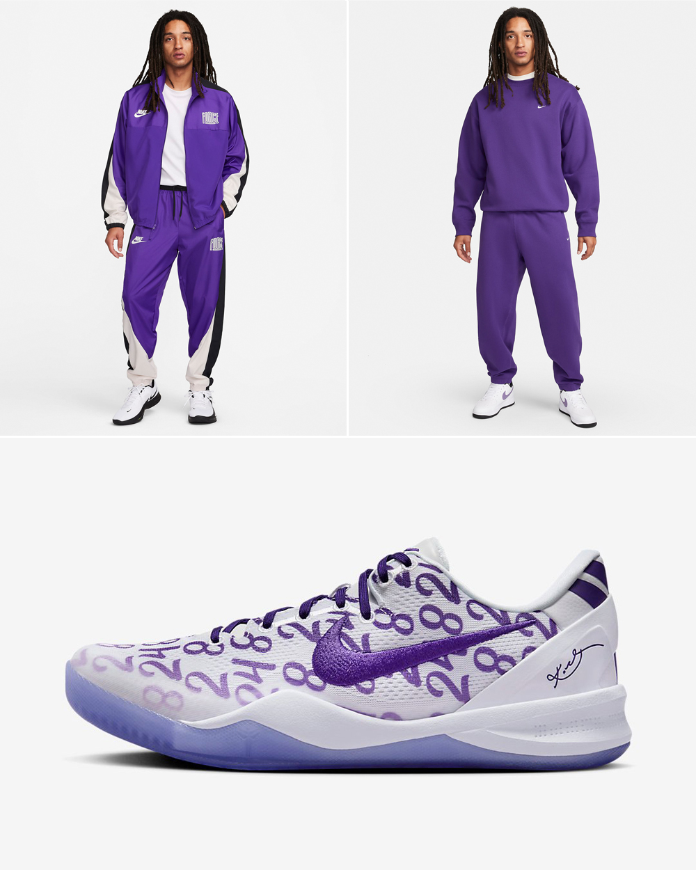 Nike Kobe 8 Protro Court Purple Outfits