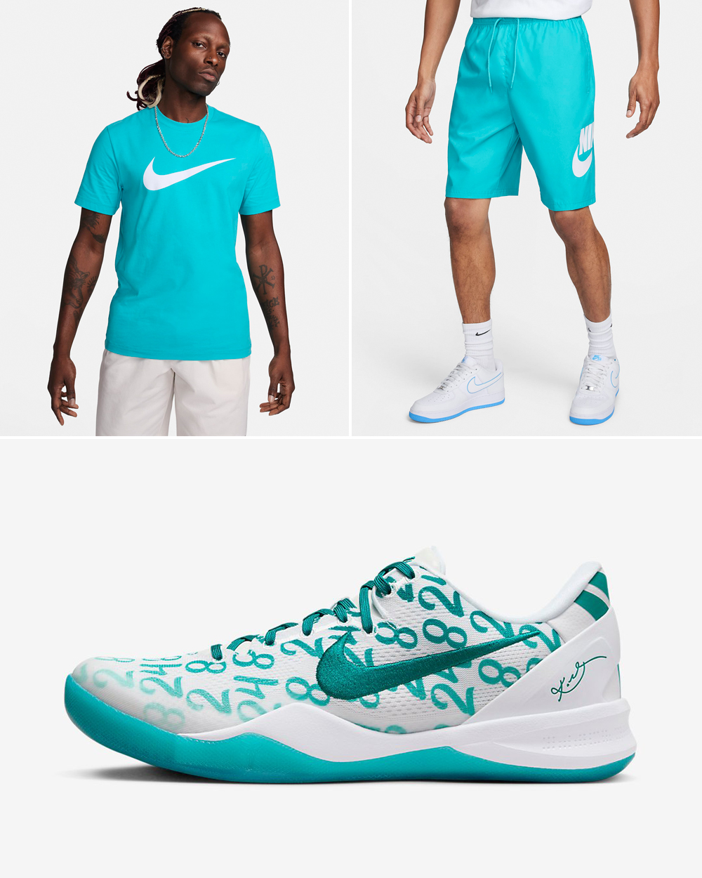 Nike Kobe 8 Protro Radiant Emerald Shirt Shorts