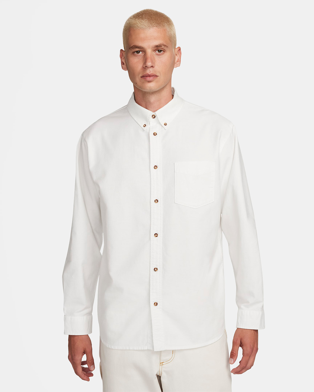 Nike Life Oxford Button Down Shirt Summit White