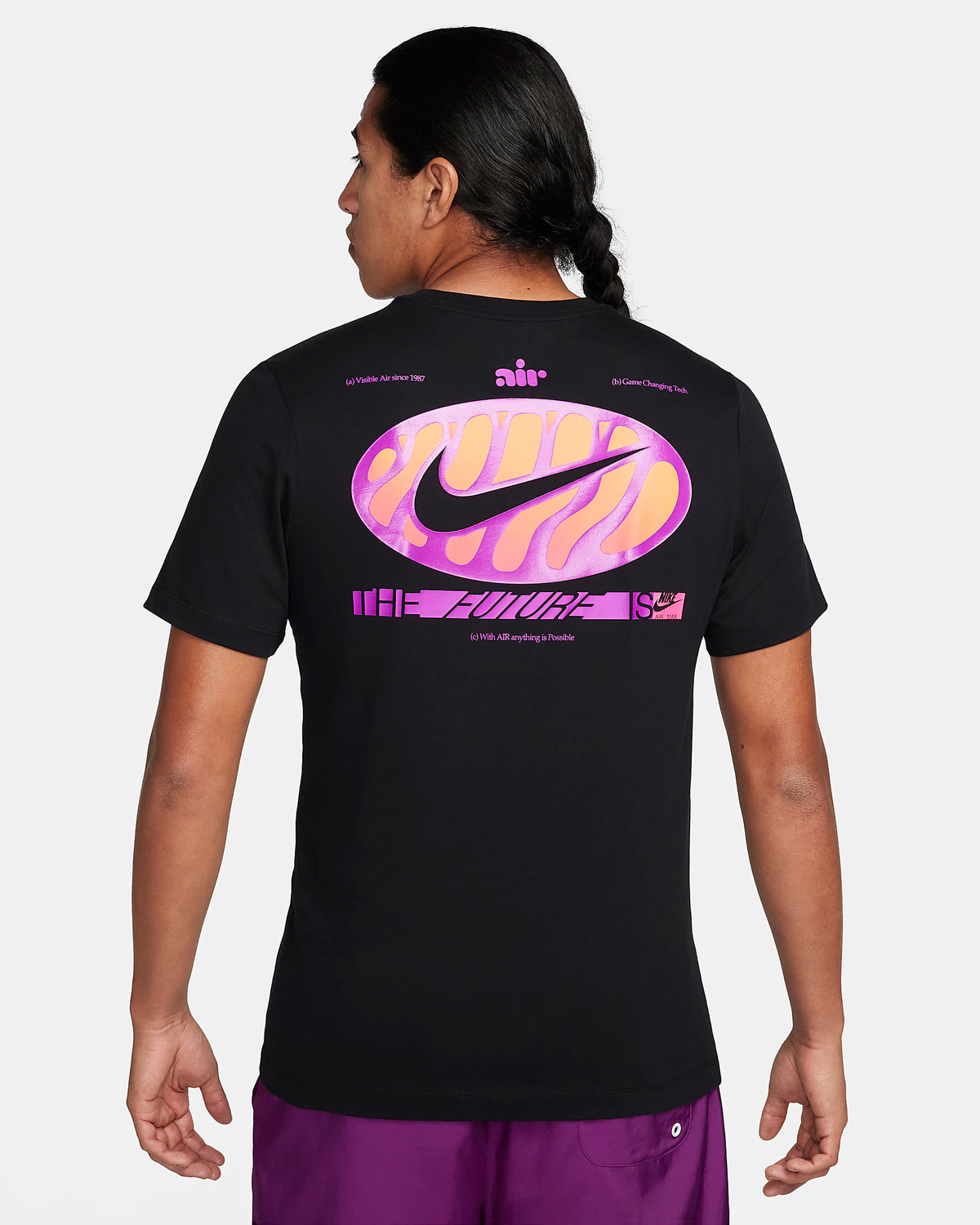Nike Sportswear Air Max T Shirt Black Purple 2