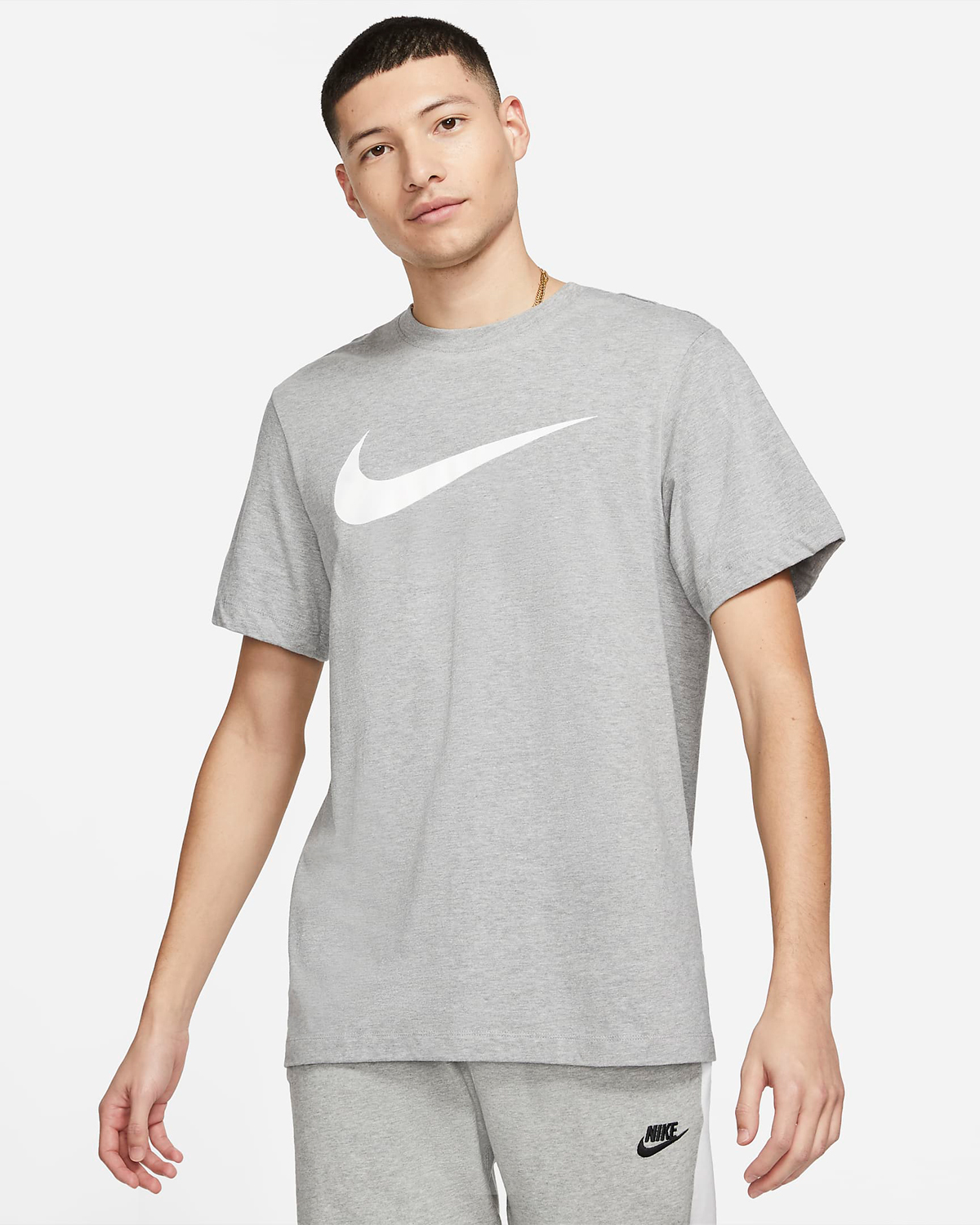 Nike Sportswear Swoosh T Shirt Dark Grey Heather