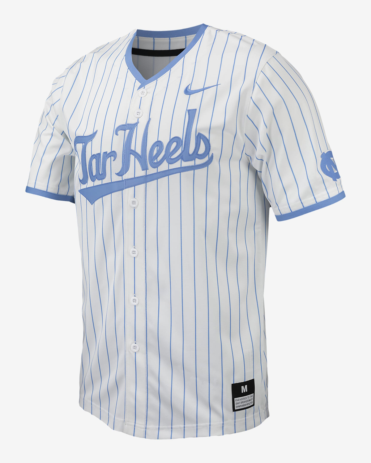 Nike UNC Baseball Jersey White Valor Blue