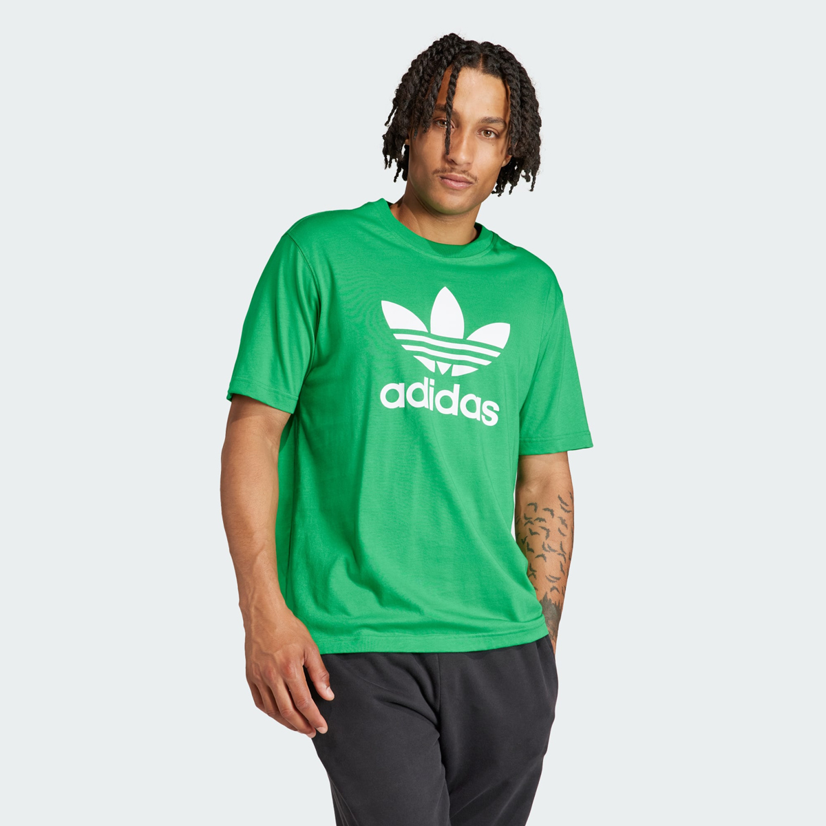 adidas Adicolor Trefoil T Shirt Green