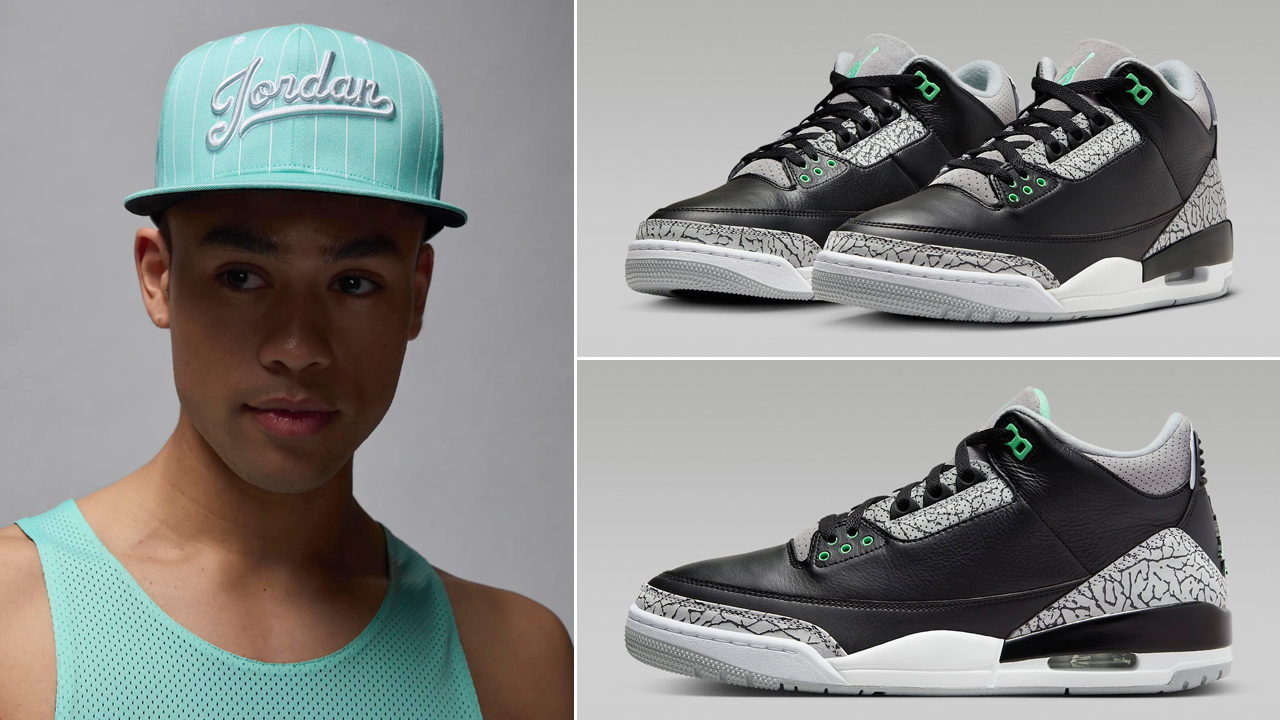 Air-Jordan-3-Green-Glow-Matching-Hat