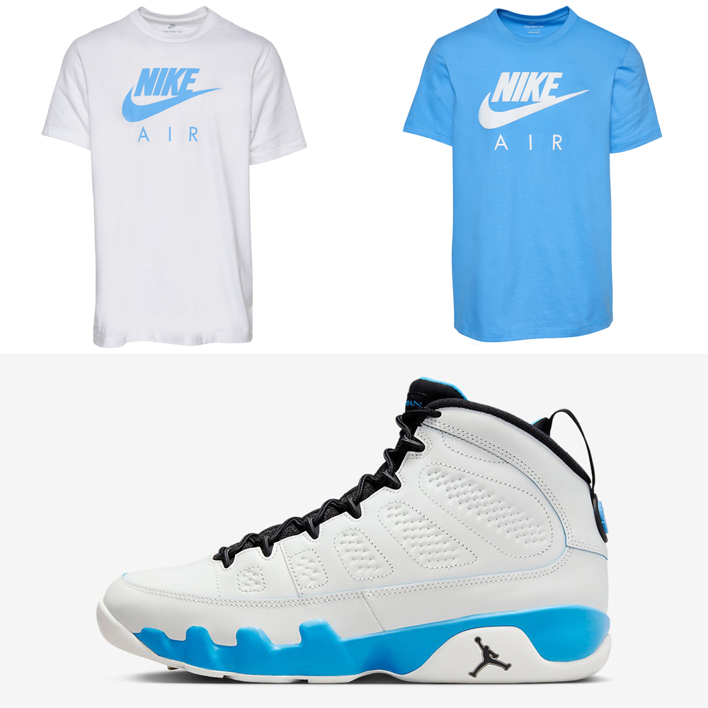 Air Jordan 9 Powder Blue Nike Shirts