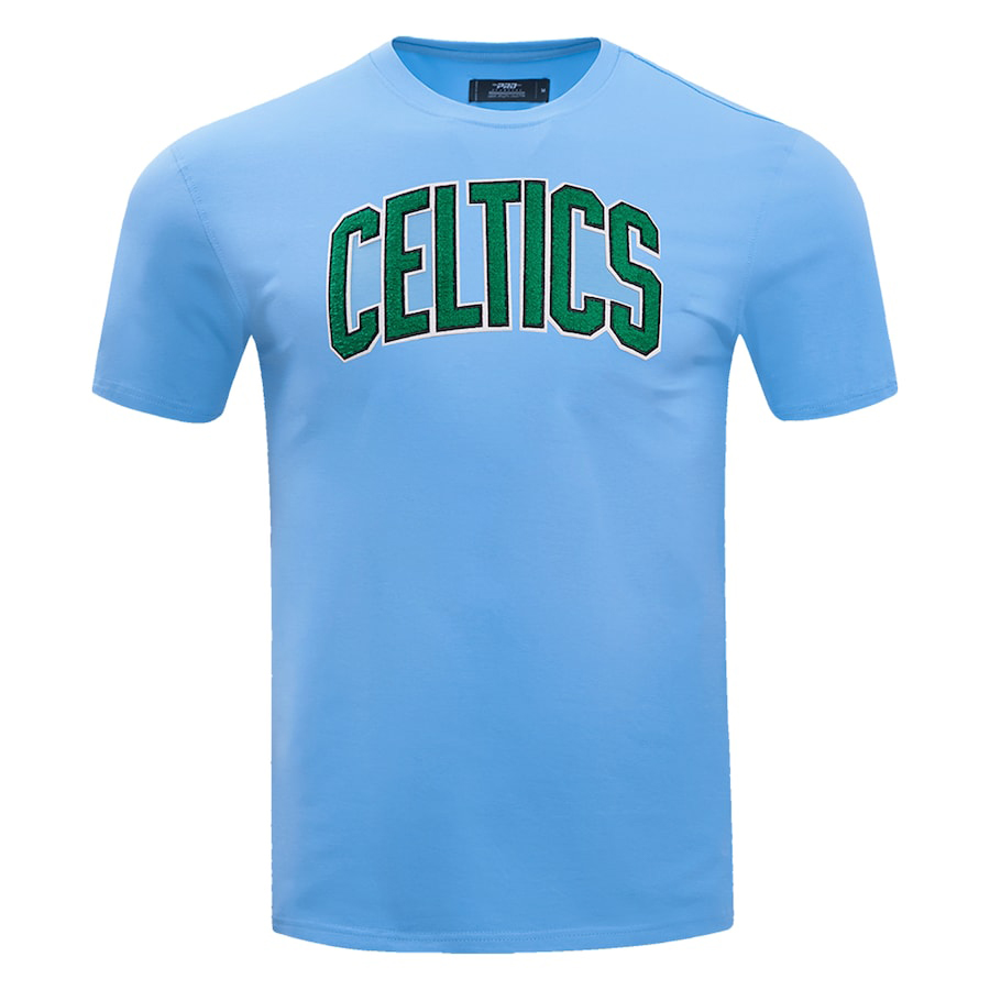 Boston-Celtics-Pro-Standard-Classic-Chenille-T-Shirt-Blue