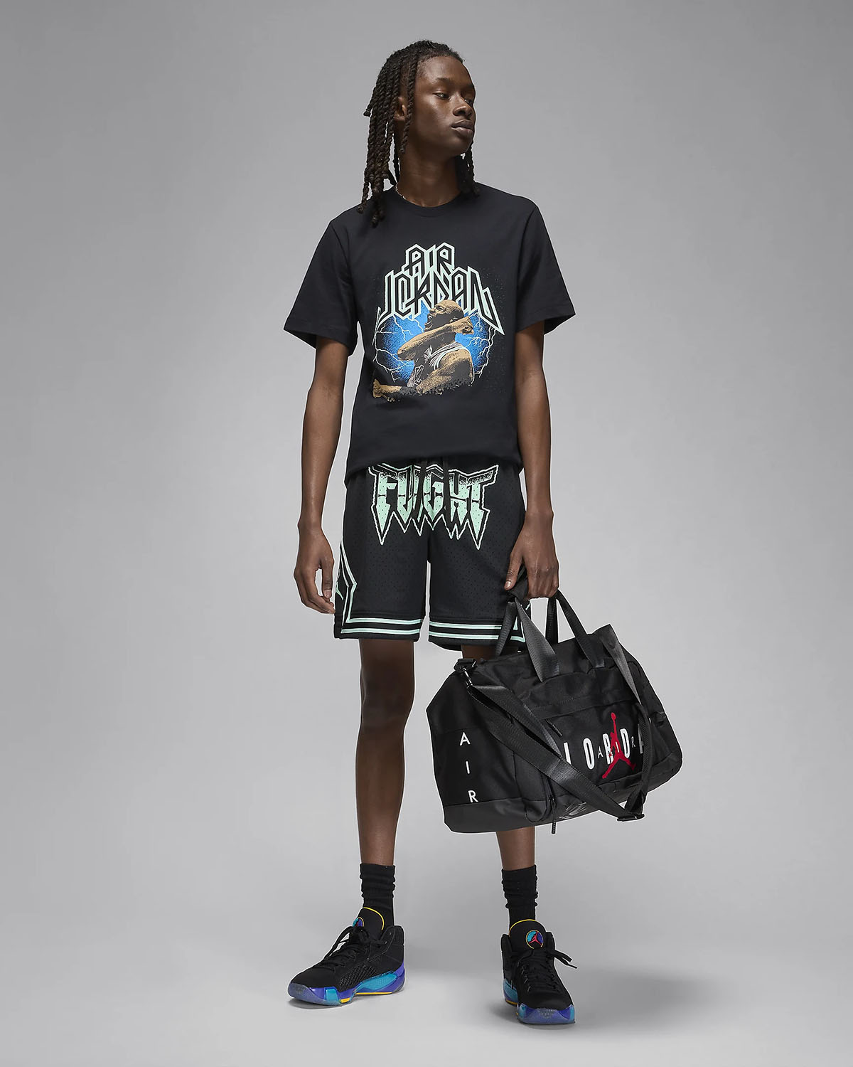 Jordan Dri Fit Sport Graphic T Shirt Black Mint Foam Outfit