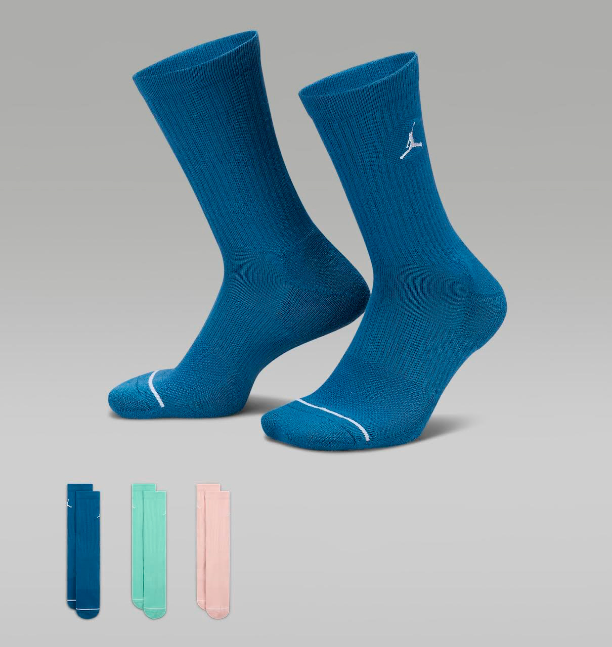 Jordan-Everyday-Crew-Socks-Industrial-Blue-Emerald-Mint-Pink