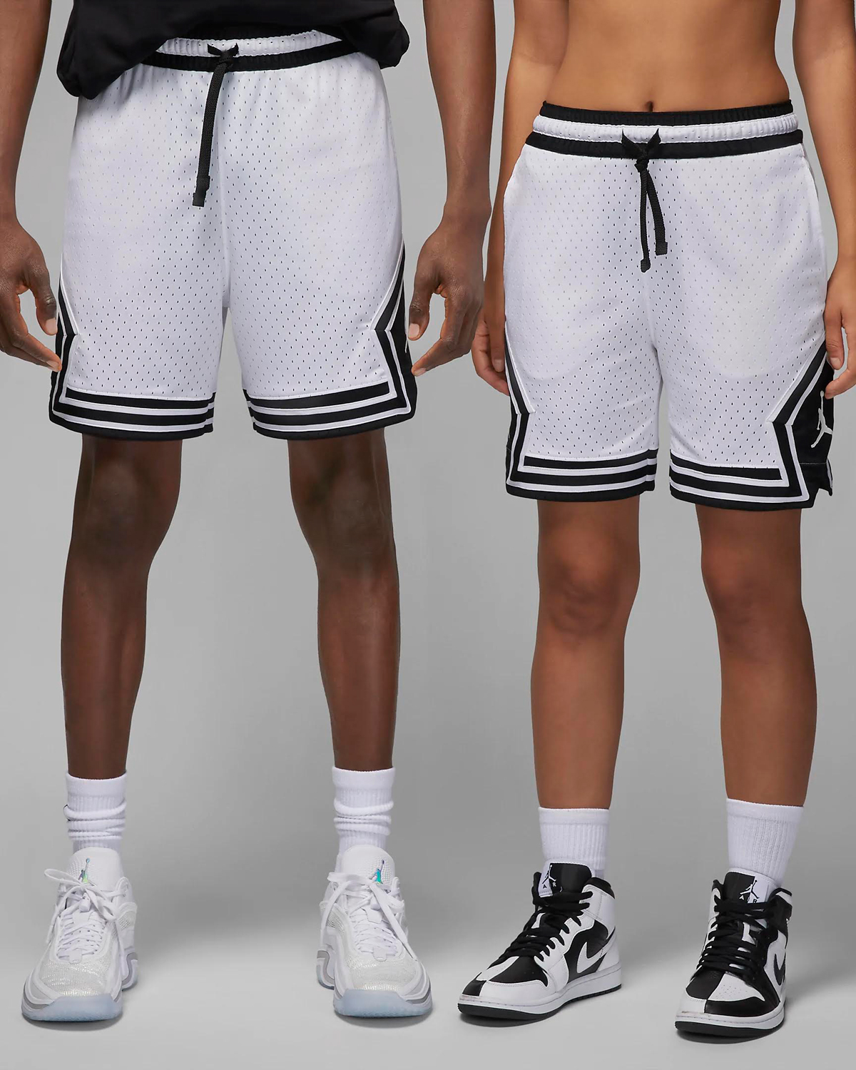 Jordan-Mesh-Diamond-Shorts-White-Black-1