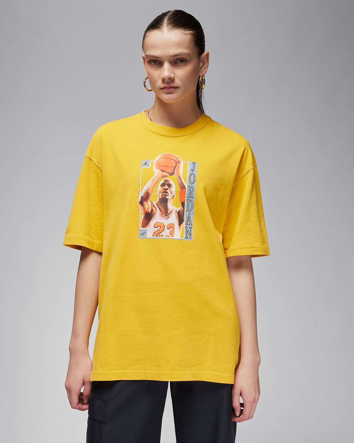 Jordan-Womens-Oversized-Graphic-T-Shirt-Yellow-Ochre-1