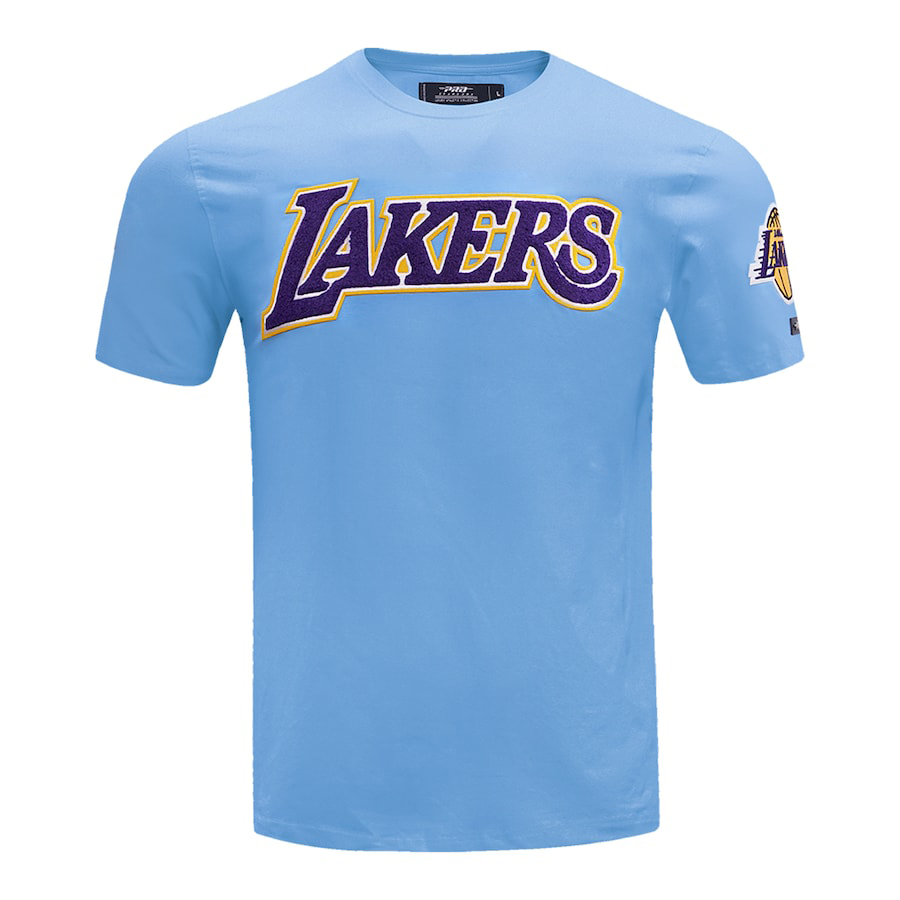 Los-Angeles-Lakers-Pro-Standard-Classic-Chenille-T-Shirt-Blue