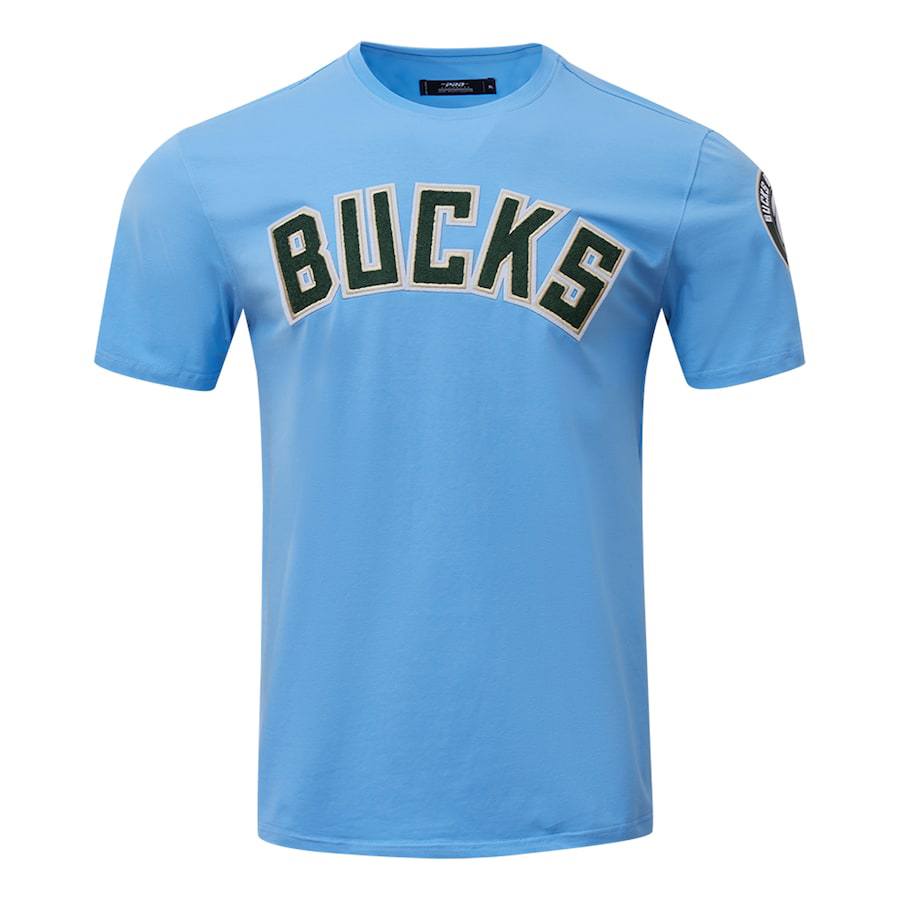 Milwaukee-Bucks-Pro-Standard-Classic-Chenille-T-Shirt-Blue