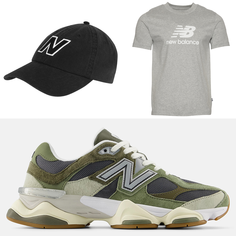 New-Balance-9060-Olive-Green-Shirt-Hat-Outfit