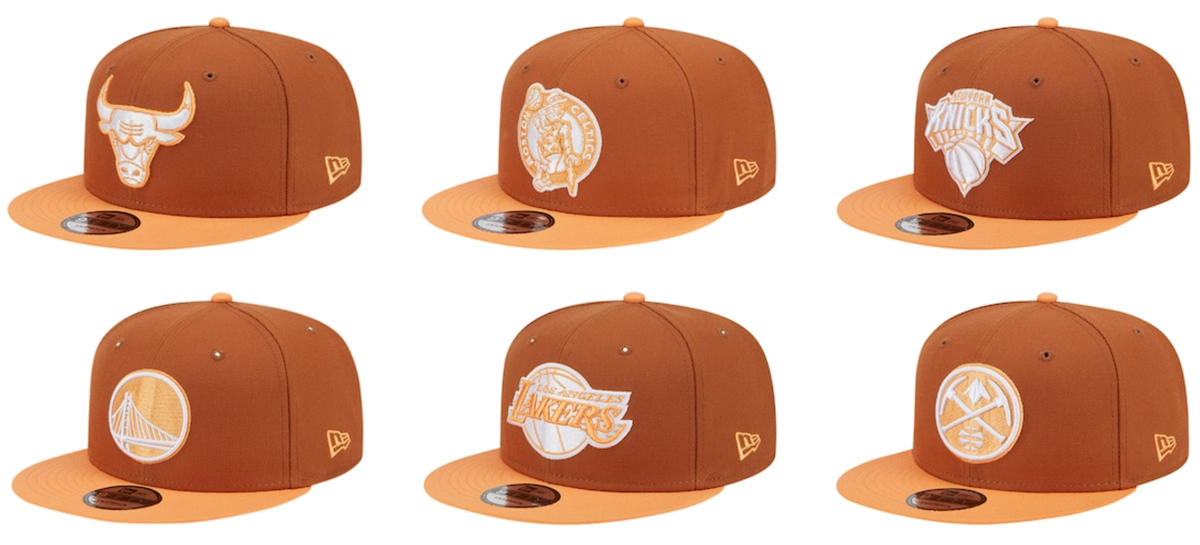 New-Era-NBA-2-Tone-Color-Pack-Brown-Orange-Snapback-Hats