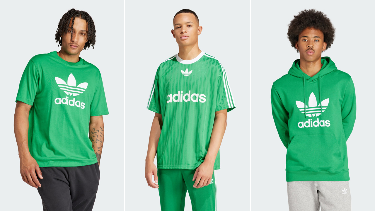 adidas Originals Green Shirts Clothing Sneakers Outfits