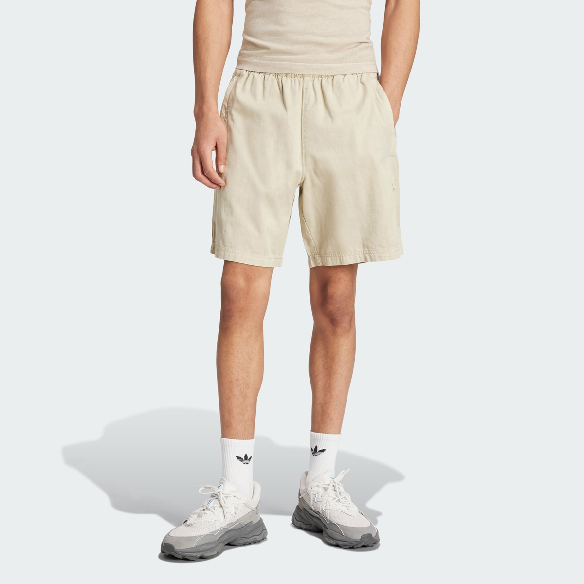 adidas-Trefoil-Essentials-Dye-Woven-Shorts-Putty-Grey