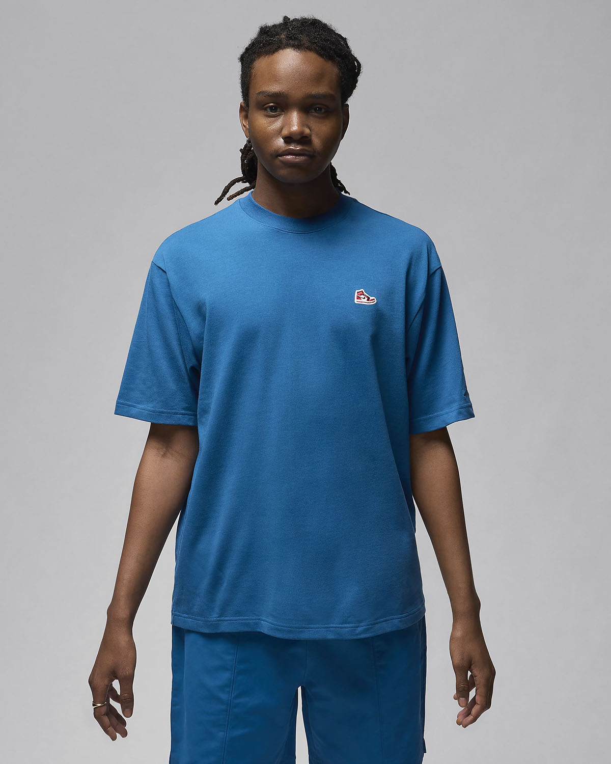 Air Jordan 1 Patch T Shirt Industrial Blue 1