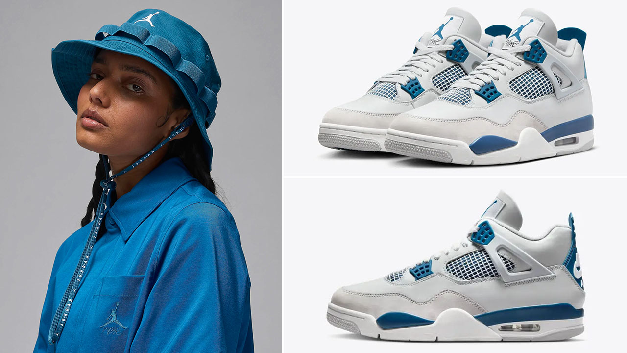 in the Air Jordan 1 High Best Hand in the Game Blue 2024 Bucket Hat