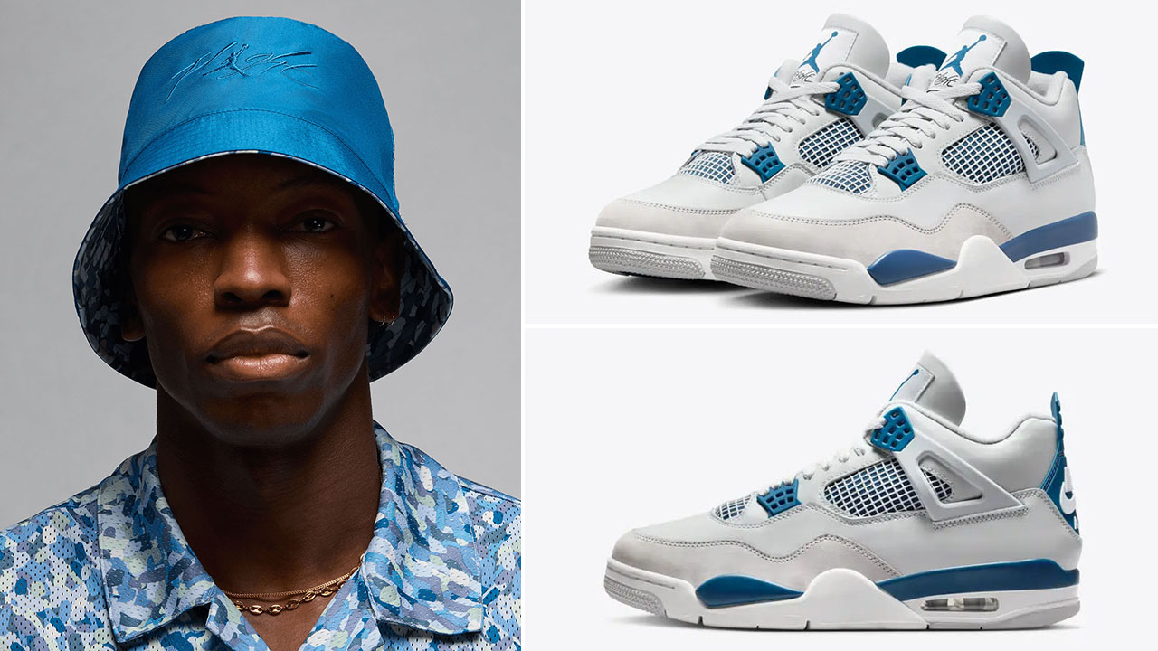 in the Air Jordan 1 High Best Hand in the Game Blue Bucket Hat