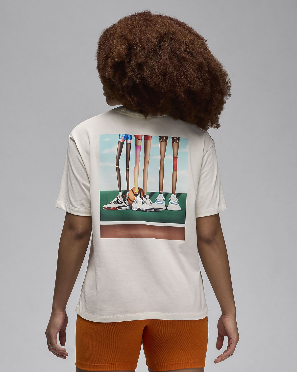 Jordan Mid Artist Series Darien Birks Womens T Shirt Sail 2