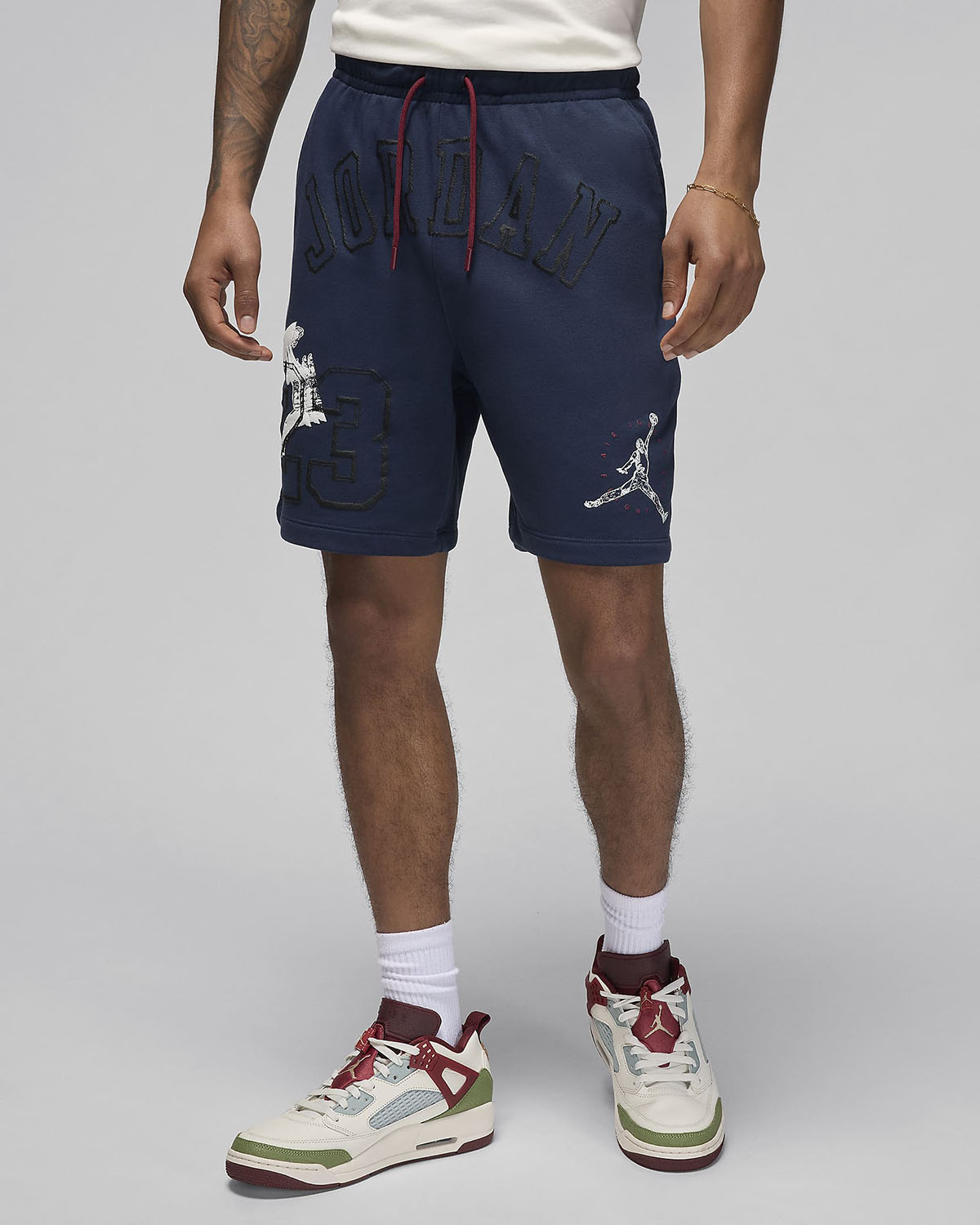 Jordan Essentials Loopback Fleece Shorts Midnight Navy 1