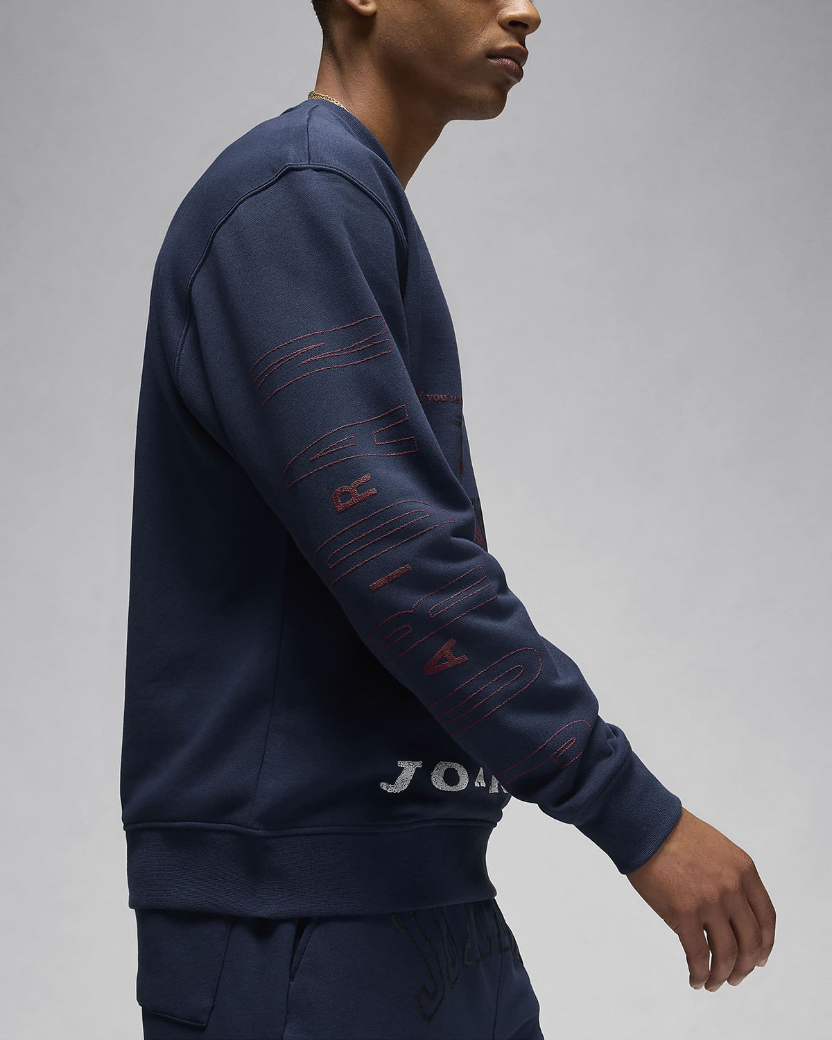 Jordan Essentials Loopback Fleece Sweatshirt Midnight Navy 3