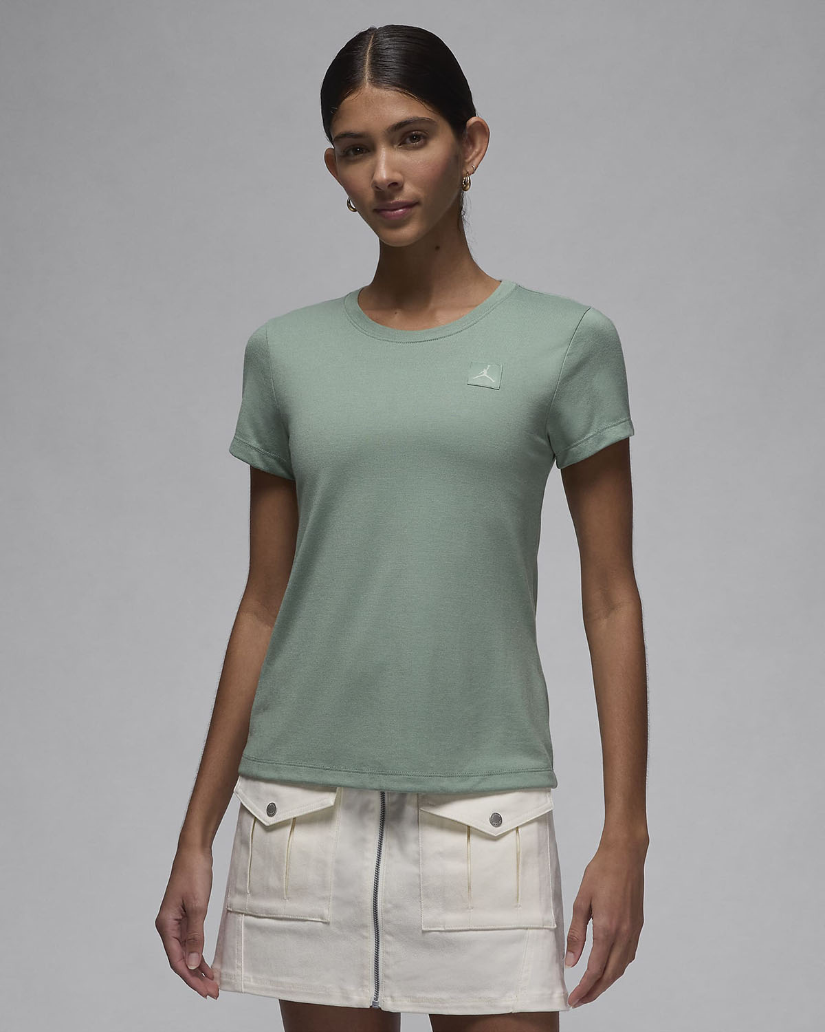 Jordan Essentials Womens Slim T Shirt Jade Smoke