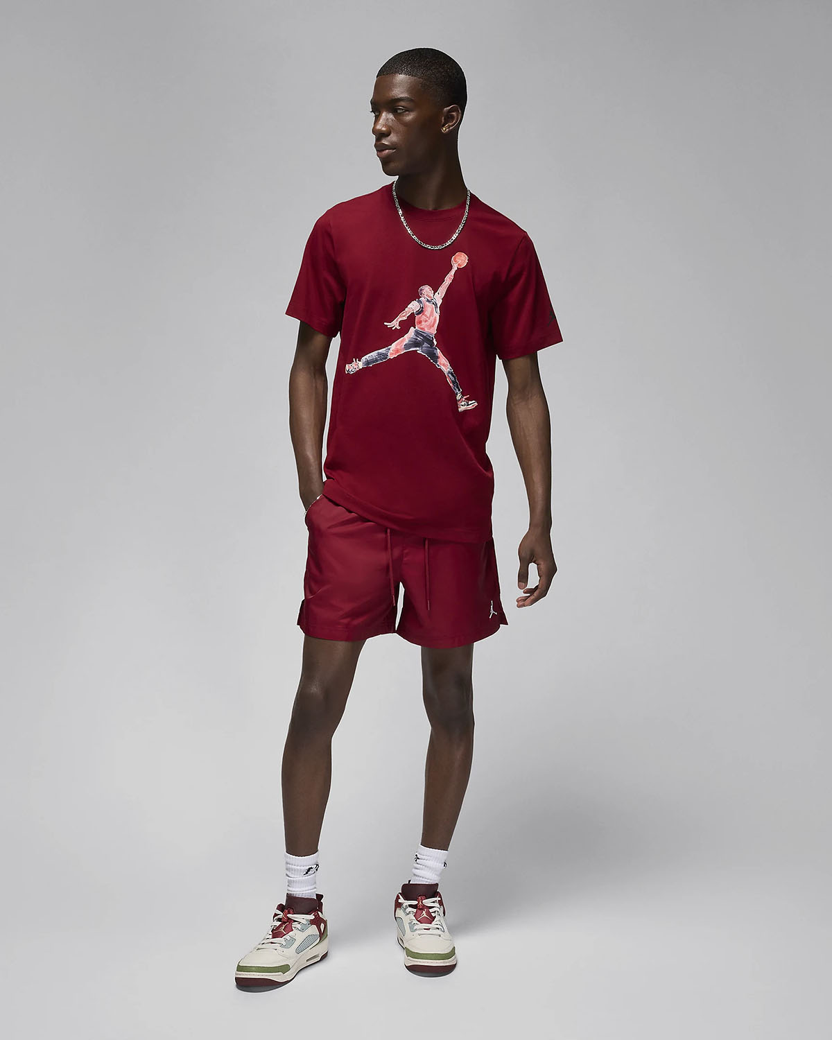 Jordan Team Red Shirt Shirts Sneakers Outfit
