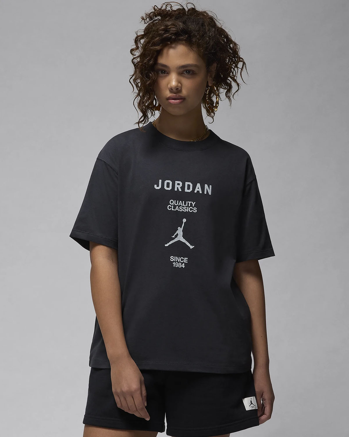Jordan Womens Girlfriend T Shirt Black White