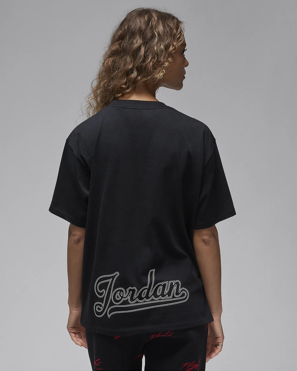Jordan Womens T Shirt Black White 2