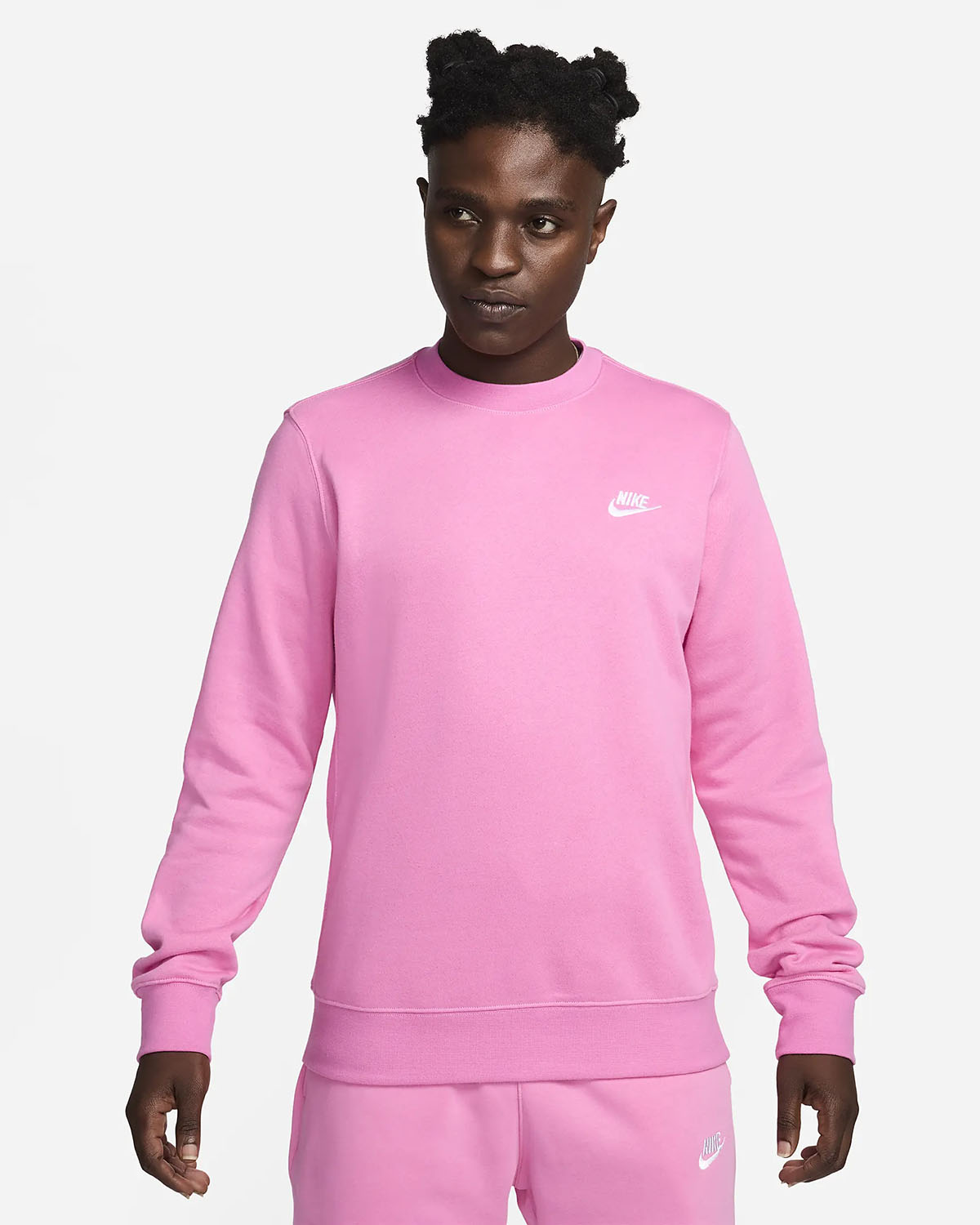 Nike Club Fleece Crew Sweatshirt Playful Pink