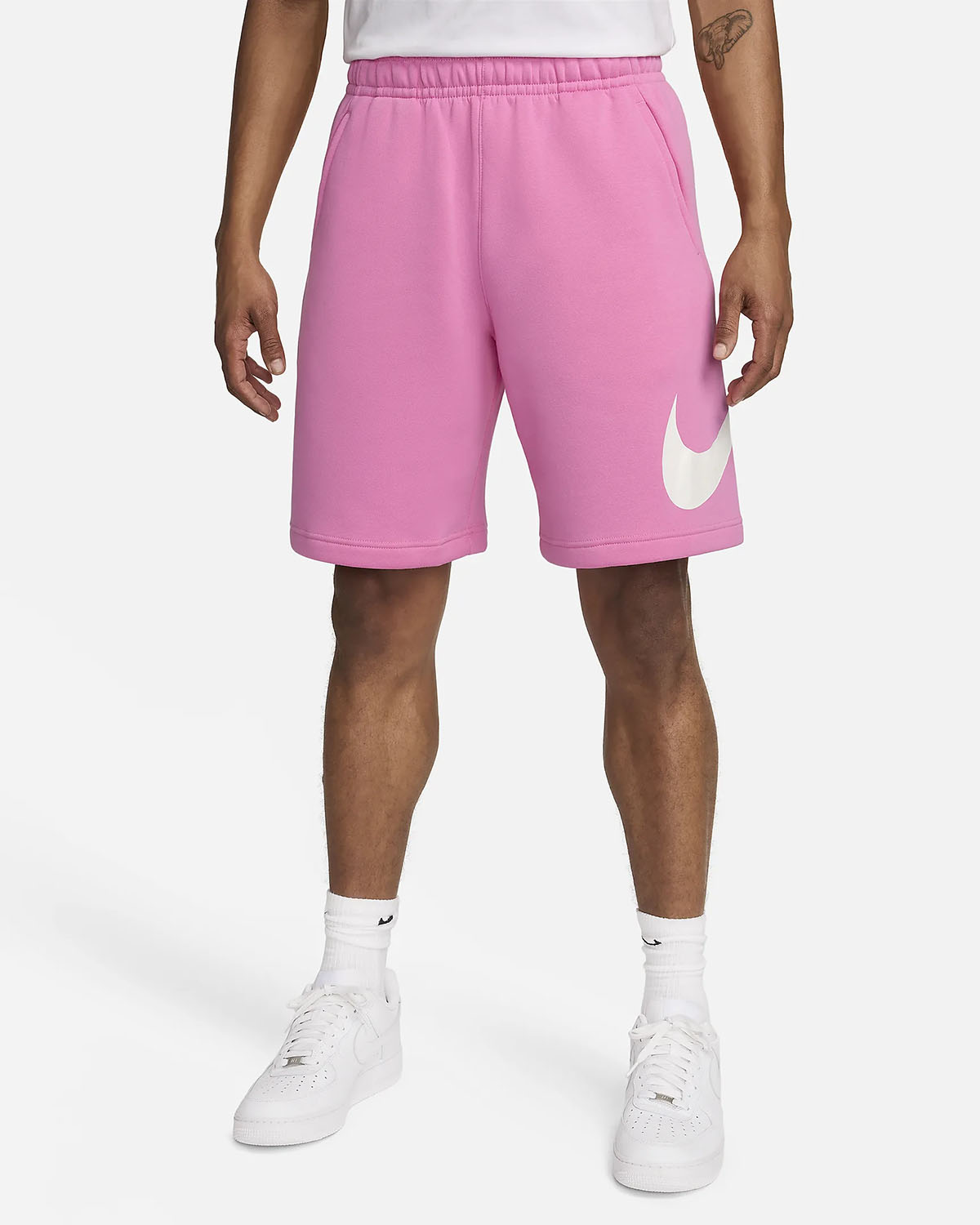 Nike Club Fleece Graphic Shorts Playful Pink