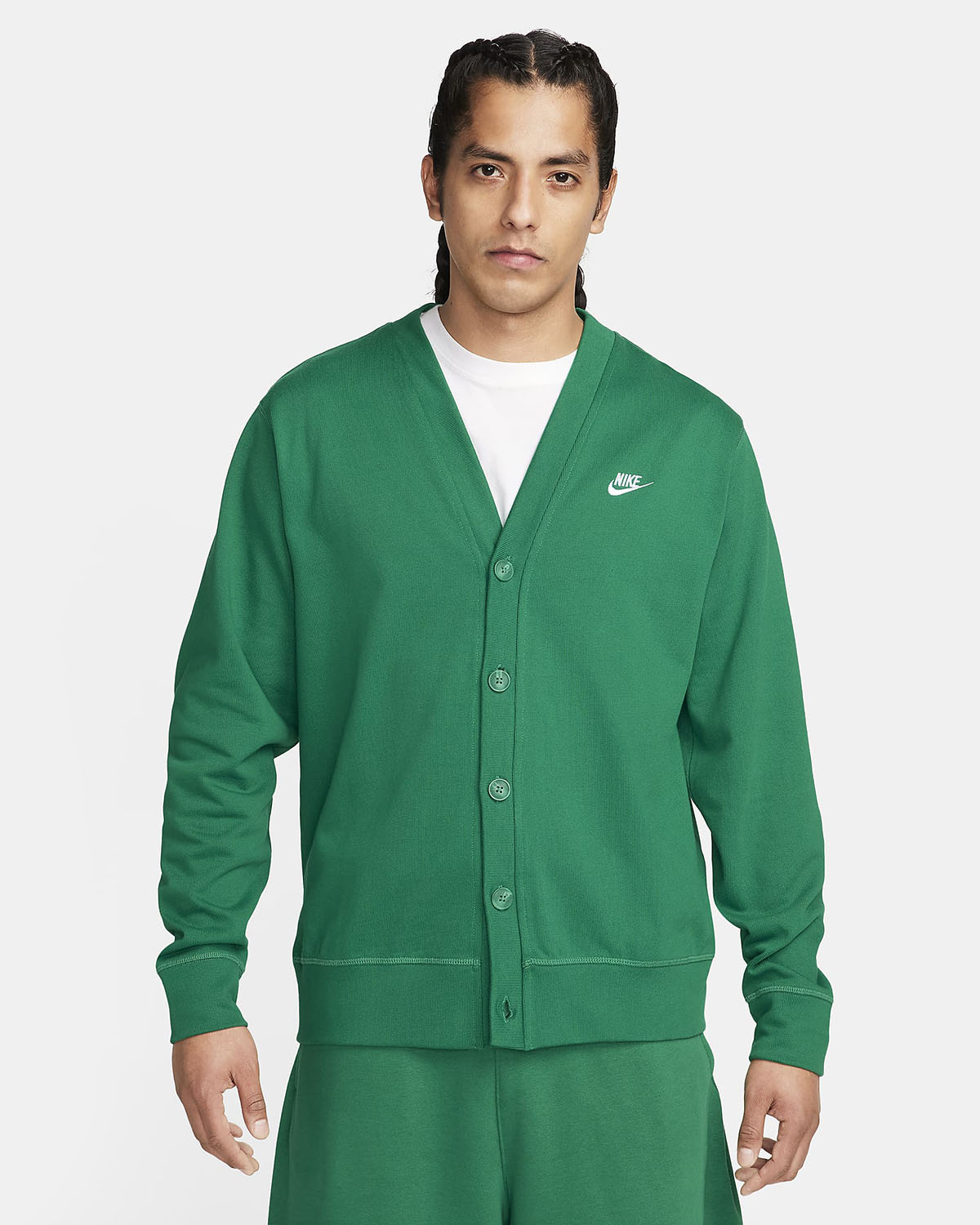 Nike Club Knit Fairway Cardigan Malachite Green