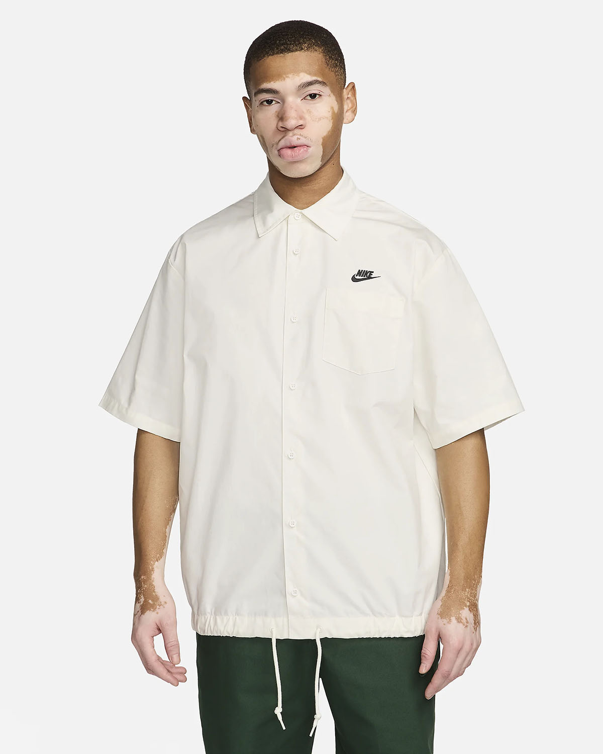 Nike Club Short Sleeve Button Up Shirt Sail