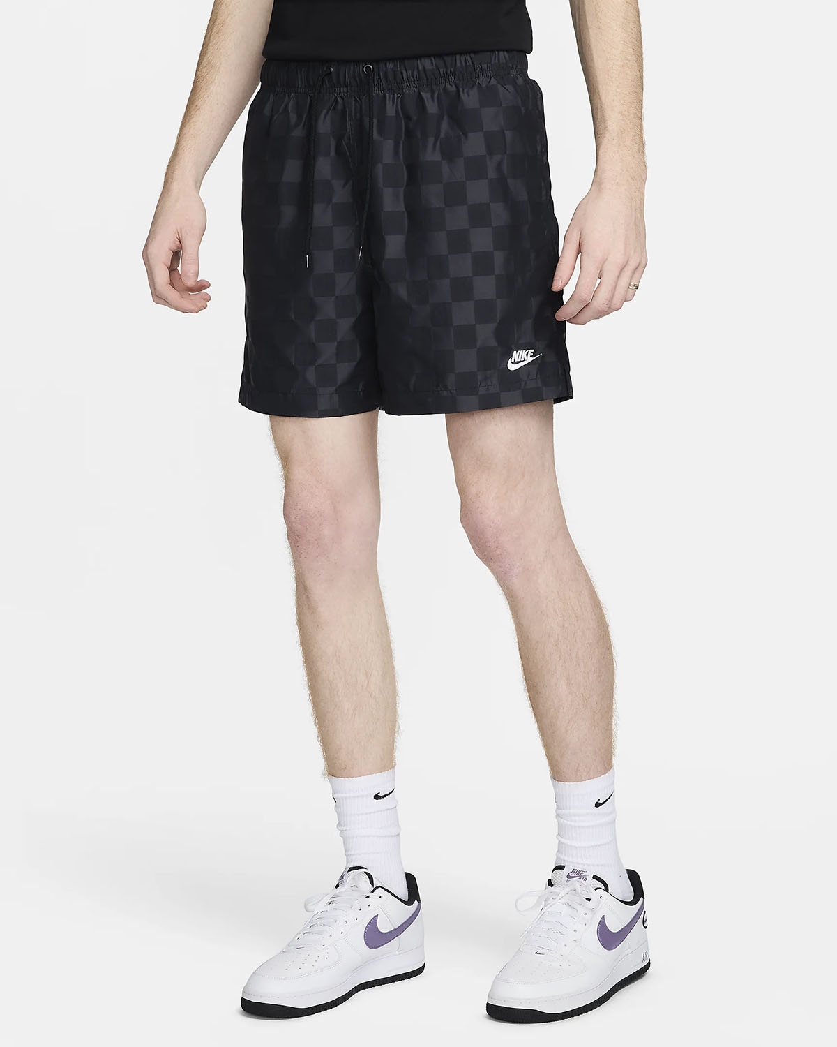 Nike Club Woven Flow Shorts Black White