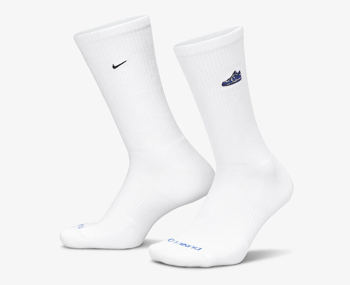 Nike Dunk Low Concord Socks White 1