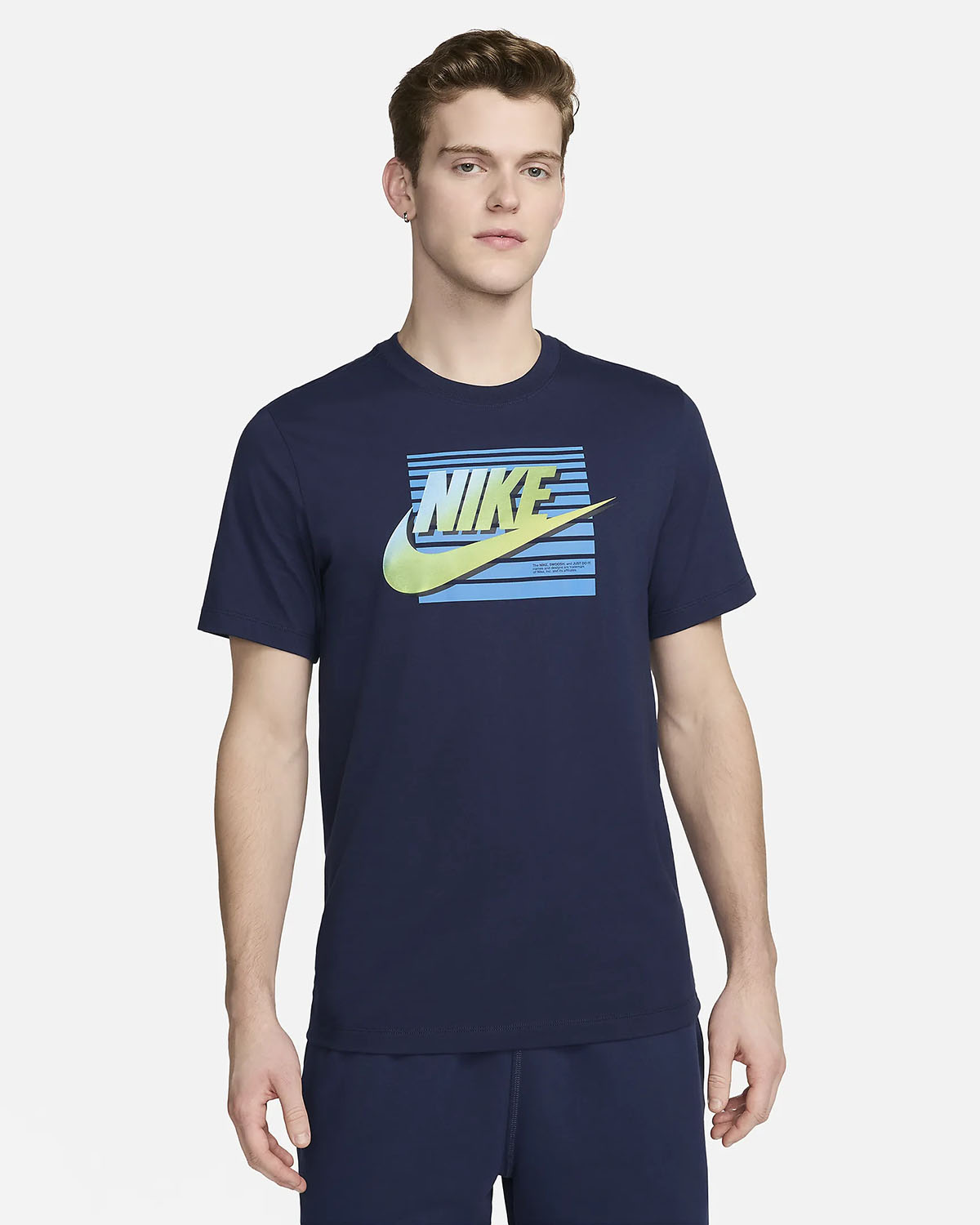 Nike Sportswear Graphic T Shirt Midnight Navy Blue Green