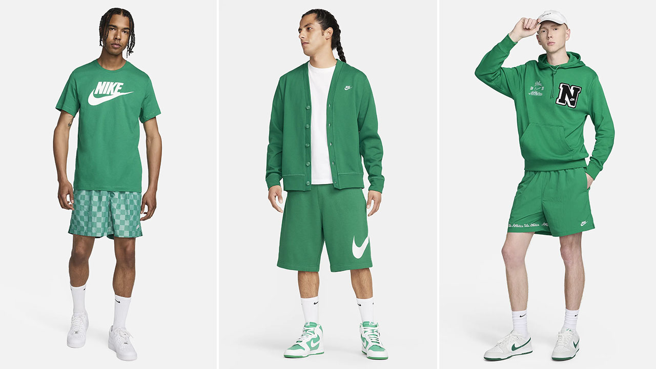 Nike Sportswear Malachite Green Clothing Shirts Shorts Sneakers bigs