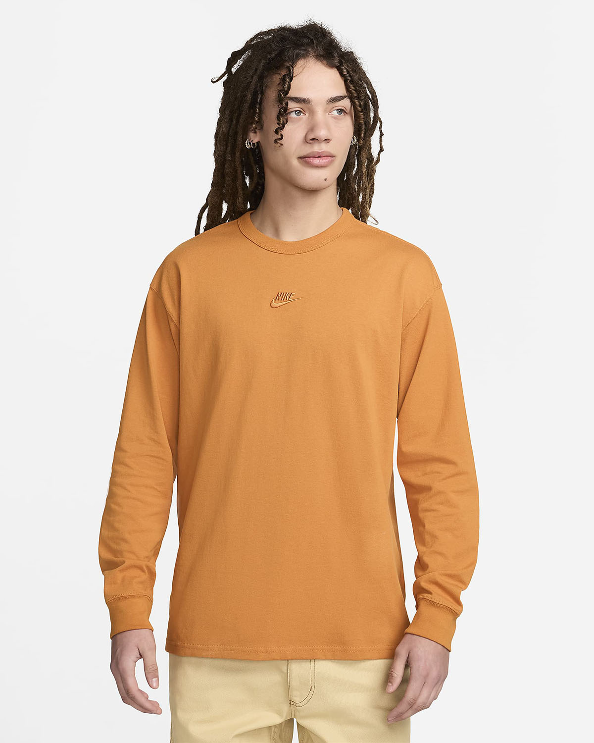 Nike Sportswear Premium Essentials Long Sleeve T Shirt Monarch Orange