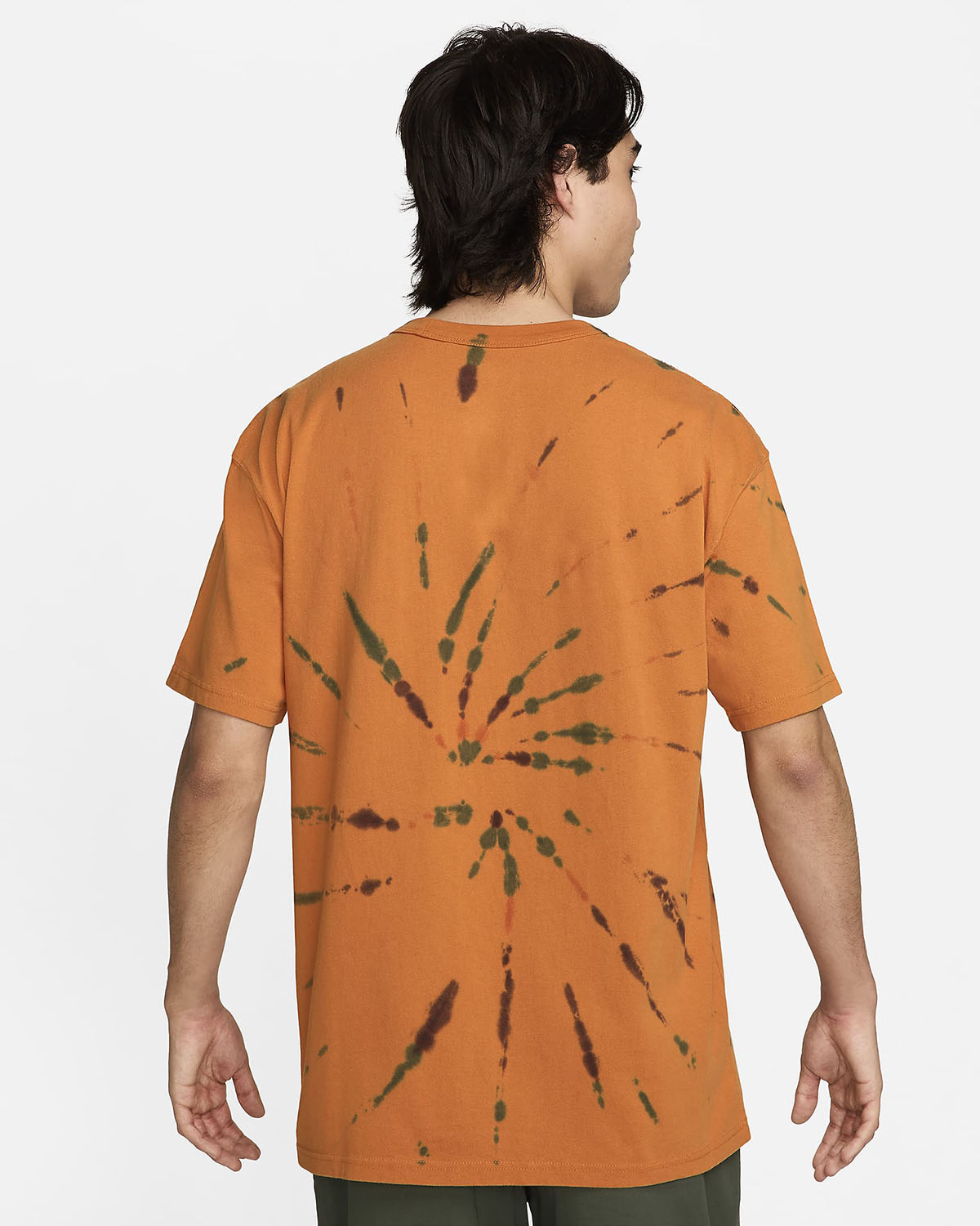 Nike Sportswear Premium Essentials Tie Dye T Shirt Monarch Orange 2